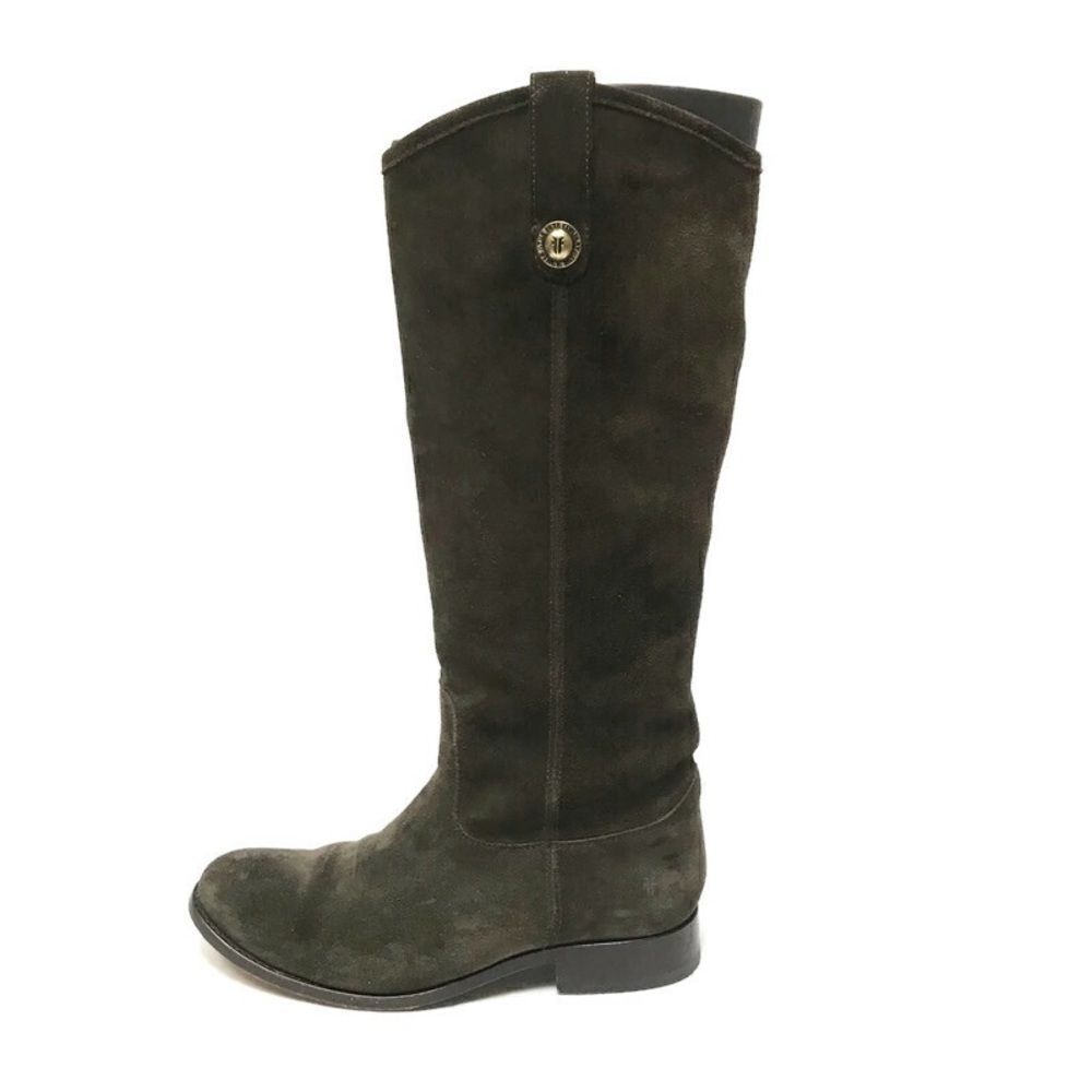 Frye Melissa button knee suede western riding boots 6.5B